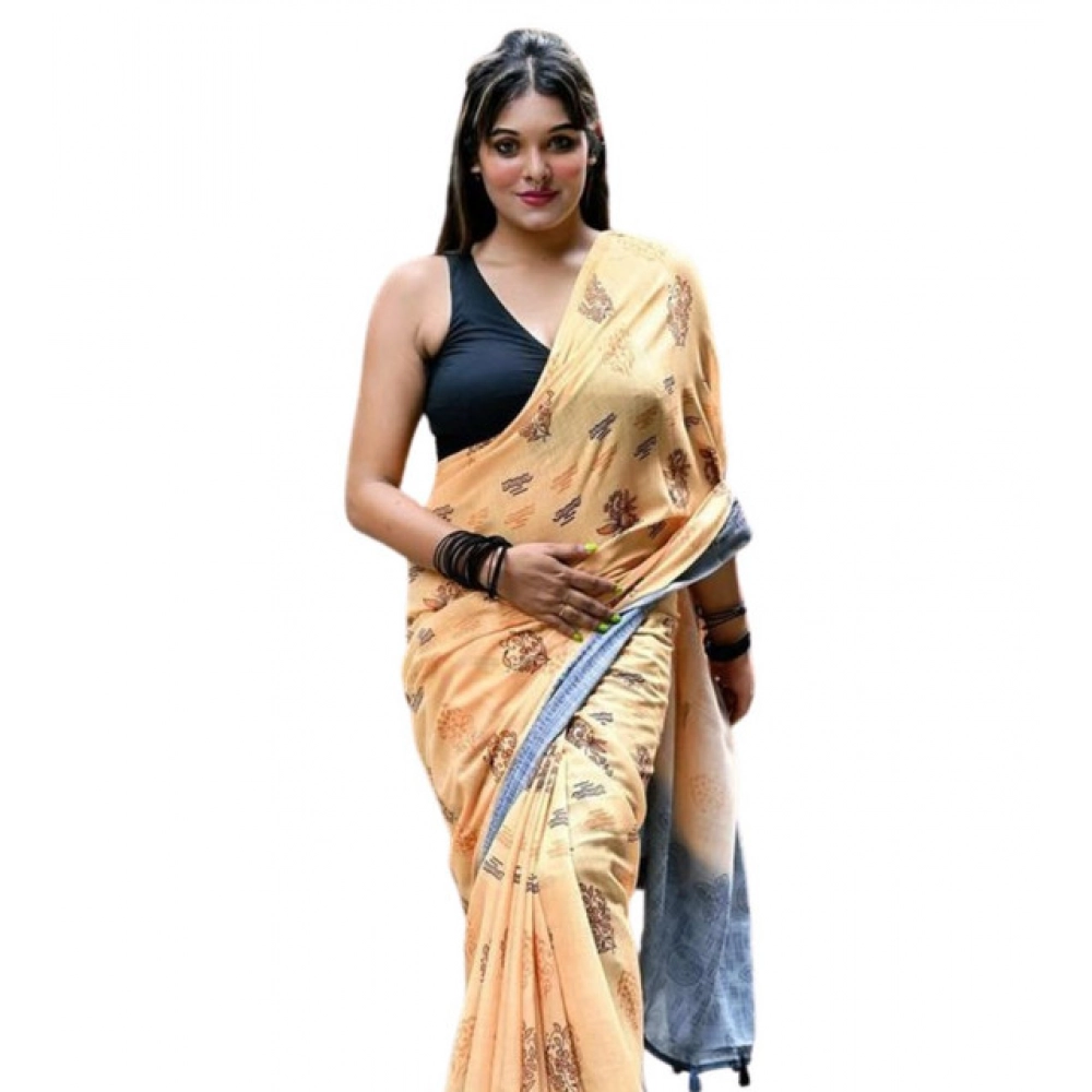 PID-65212-Women-s-Linen-Printed-Saree-With-Unstitched-Blouse-5-5-Mtr-Peach-1-1000x1000-1.webp Women's Linen Printed Saree With Unstitched Blouse 5.5MtrĀ (Peach) - Image 1