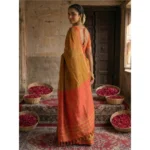 Women's Cotton Printed Saree With Unstitched Blouse 5.5Mtr (Mustrad) - Image 2