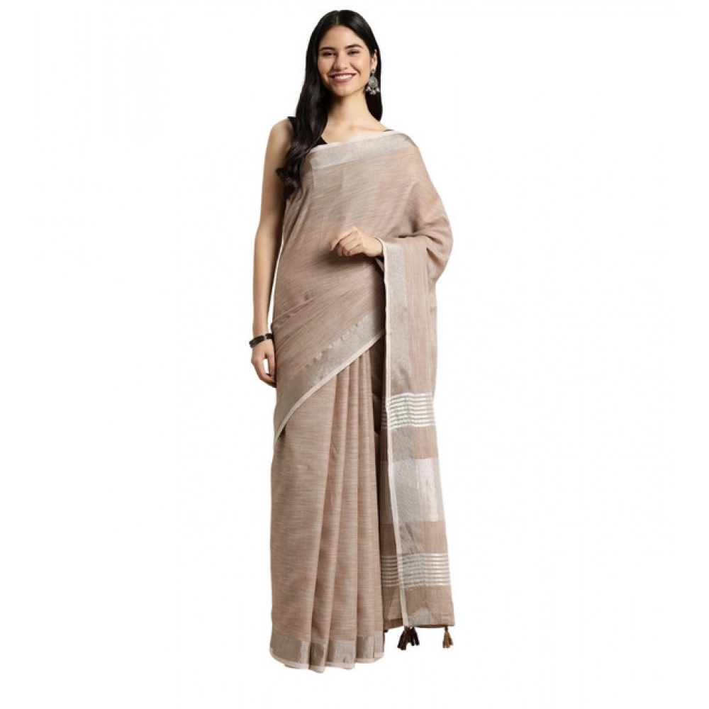 PID-65231-Women-s-Linen-Cotton-Printed-Saree-With-Unstitched-Blouse-5-5-Mtr-Beige-1-1000x1000-1.webp Women's Linen Cotton Printed Saree With Unstitched Blouse 5.5Mtr (Beige) - Image 1