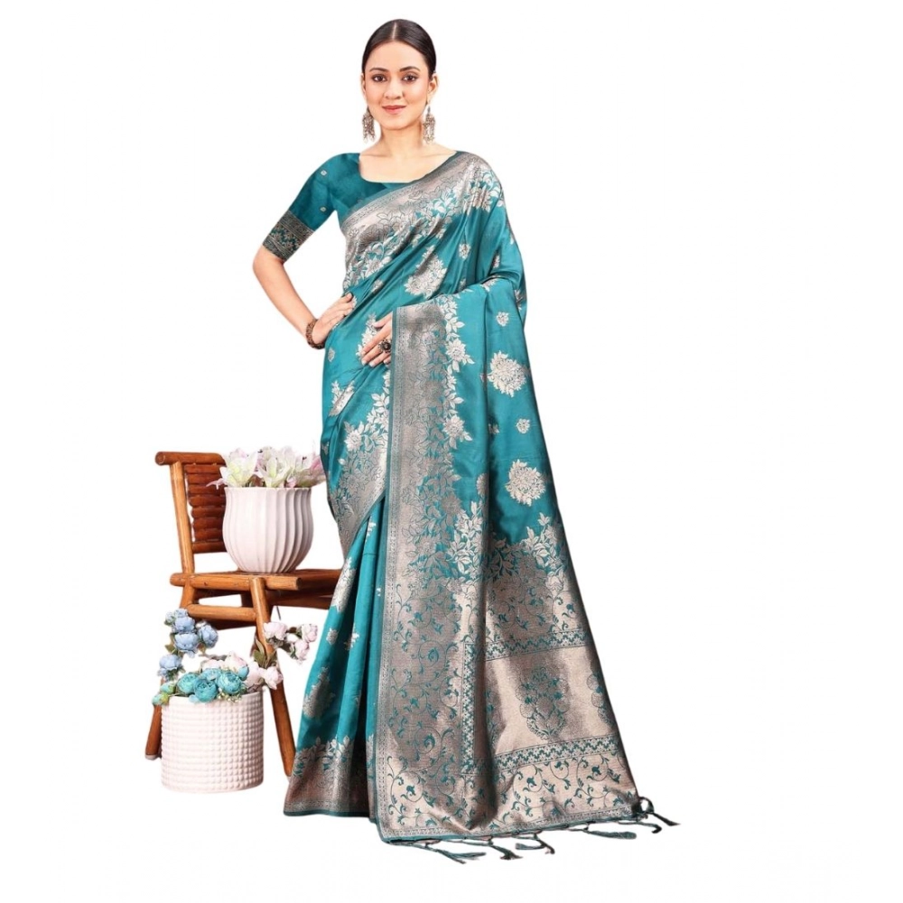 PID-65266-Women-s-Banarasi-Silk-Printed-Saree-With-Unstitched-Blouse-5-5-Mtr-Sea-Green-1-1000x1000-1.webp Women's Banarasi Silk Printed Saree With Unstitched Blouse 5.5Mtr (Sea Green) - Image 1