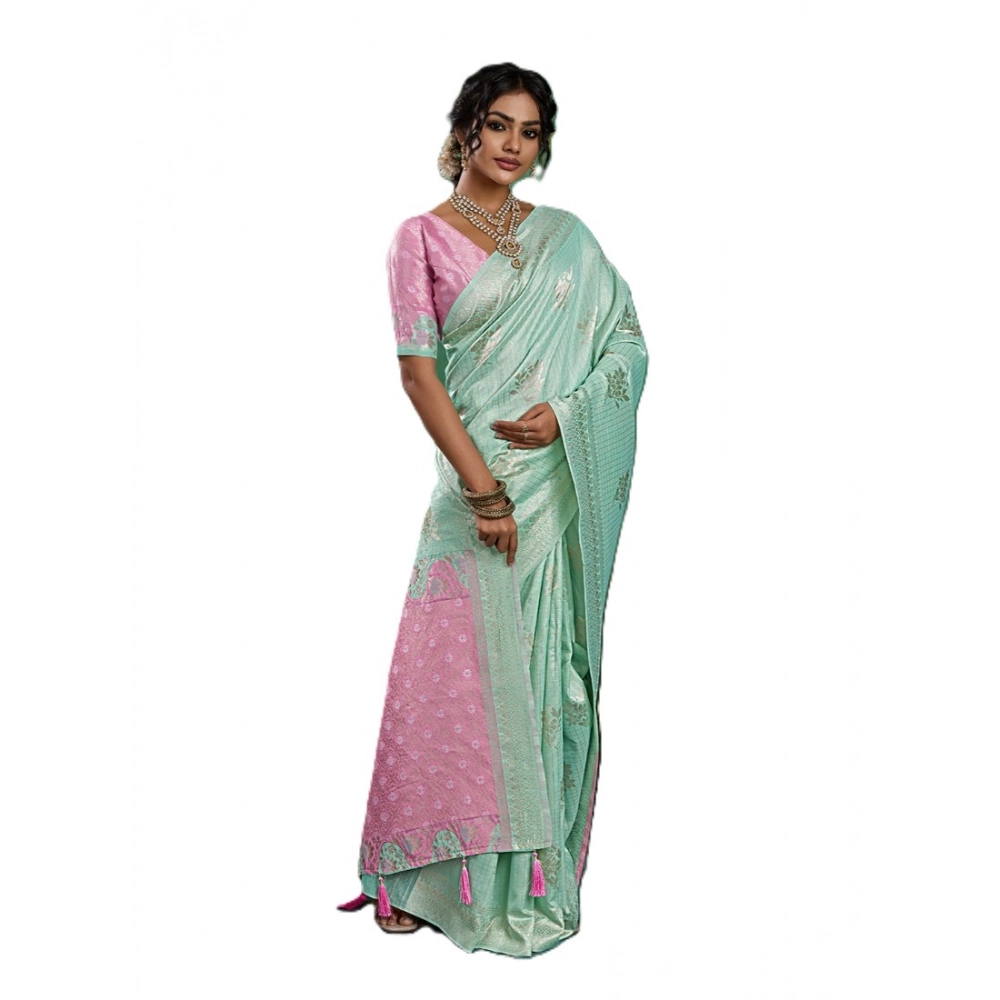 PID-67043-Women-s-Linen-Cotton-Printed-Saree-With-Unstitched-Blouse-5-5-Mtr-Sea-Green-1-1000x1000-1.webp Women's Linen Cotton Printed Saree With Unstitched Blouse 5.5Mtr (Sea Green) - Image 1