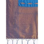 Women's Banarasi Silk Printed Saree With Unstitched Blouse 5.5Mtr (Royal Blue) - Image 5