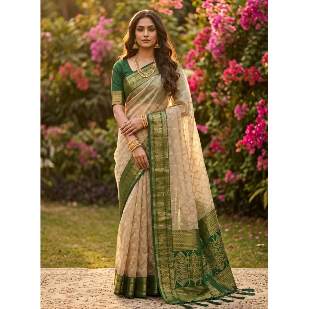 PID-67076-Women-s-Cotton-Printed-Saree-With-Unstitched-Blouse-5-5-Mtr-Chiku-With-Green-1-1000x1000-1.webp Women's Cotton Printed Saree With Unstitched Blouse 5.5Mtr (Multicolor) - Image 1