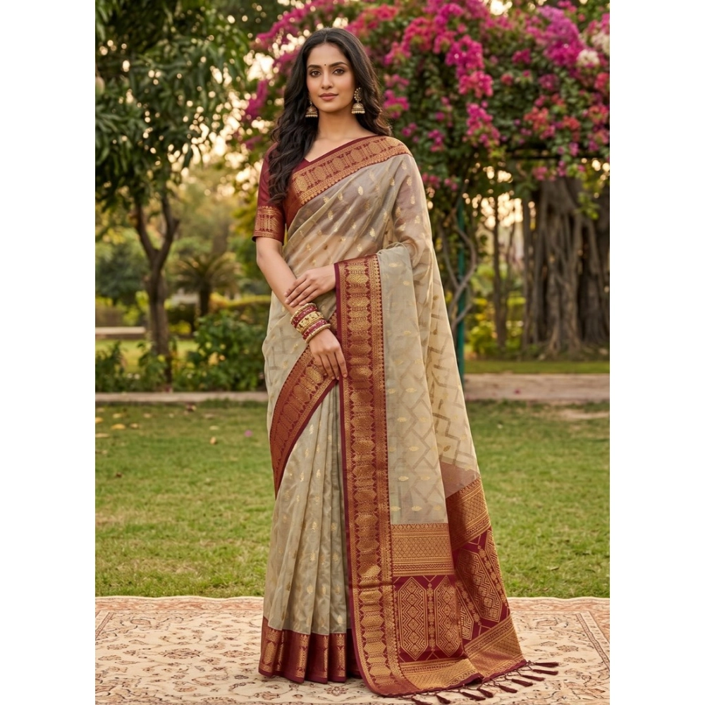 PID-67078-Women-s-Cotton-Printed-Saree-With-Unstitched-Blouse-5-5-Mtr-Chiku-With-Red-1-1000x1000-1.webp Women's Cotton Printed Saree With Unstitched Blouse 5.5Mtr (Multicolor) - Image 1