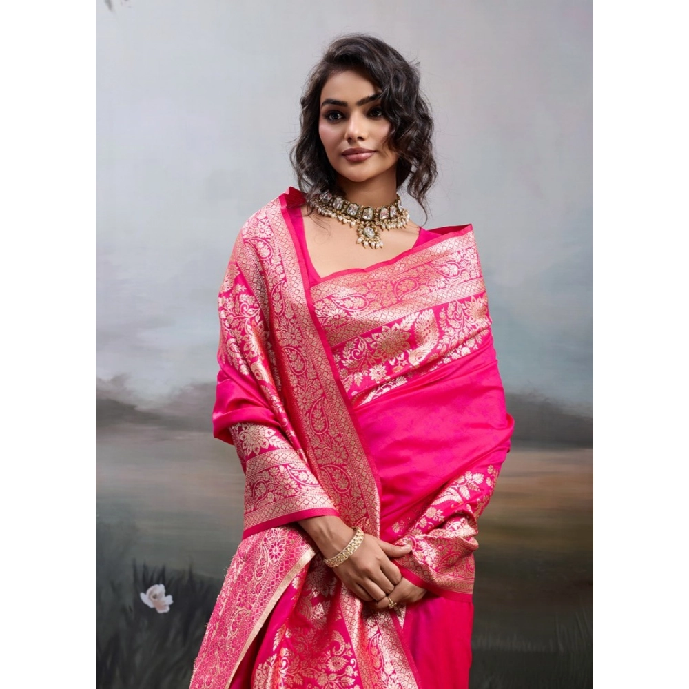 PID-67107-Women-s-Silk-Blend-Printed-Saree-With-Unstitched-Blouse-5-5-Mtr-Pink-1-1000x1000-1.webp Women's Silk Blend Printed Saree With Unstitched Blouse 5.5Mtr (Pink) - Image 1