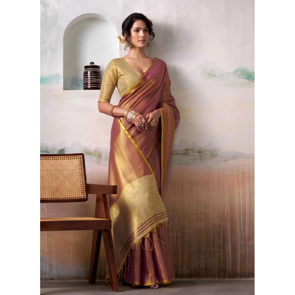 PID-67116-Women-s-Tissue-Silk-Soild-Saree-With-Unstitched-Blouse-5-5-Mtr-Pruple-1-1000x1000-1.webp Women's Tissue Silk Solid Saree With Unstitched Blouse 5.5Mtr (Purple) - Image 1