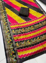 Women's Silk Kalamkari Printed Saree With Unstitched Blouse - 5.5 Mtr (Multicolor) - Image 5