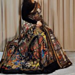 Women's Linen Kalamkari Printed Saree With Unstitched Blouse - 5.5 Mtr (Multicolor)